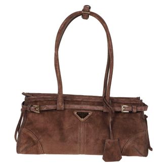 Prada Dames, Tassen, Bruin, Maat: ONE Size Su&egrave;de