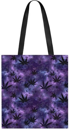 Generic Galaxy Weed Leaf Tote Bag for Women Men Shoulder Bags Purses Pouch Handbags