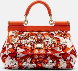 Dolce & Gabbana Sicily Mini embellished top-handle bag