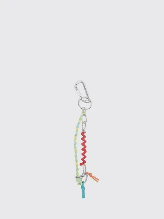 Marni Zamak and Cotton Keychain with Abstract Pattern and Lobster Clasp