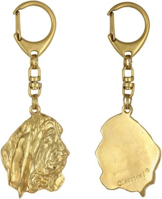 OEM Basset Hound Iii - Llavero Con Forma De Perro Ba&ntilde;ado En Oro, Adorno Para Bolsos, Accesorio De Lujo De Art-dog