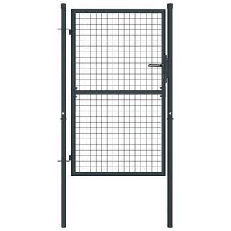 vidaXL Vidaxl - Puerta De Jard&iacute;n De Malla De Acero Galvanizado, 100 X 125 Cm, Gris