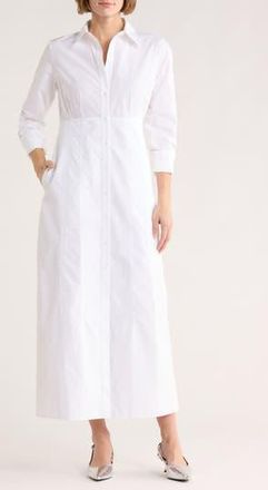 TWP Fiona Long Sleeve Shirtdress in White at Nordstrom Rack, Size 0