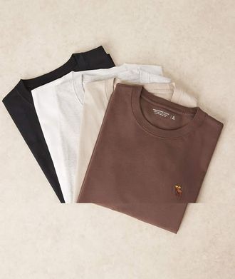 Abercrombie & Fitch Confezione da 5 T-shirt neutre con logo-Neutro