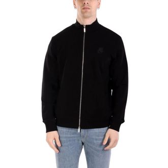 Karl Lagerfeld Sweatshirt met Ritssluiting - Heren - Vesten met rits - Zwart - M - Katoen - Hoodies & sweatvesten
