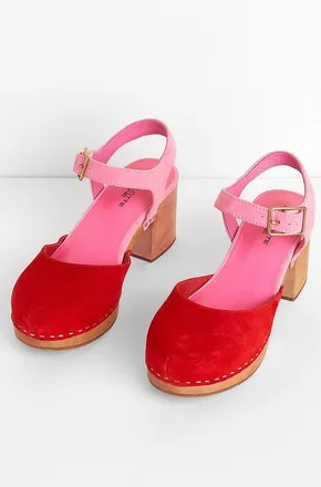 Charlotte Stone Maud Multicolor Ankle Strap Platform Clog in Vamp at Nordstrom, Size 13