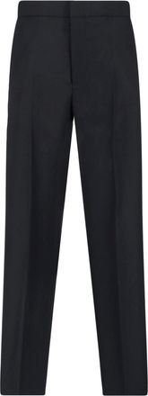 Maison Margiela Black Mid-Rise Virgin Wool Tailored Trousers