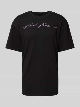 Karl Kani T-Shirt mit Label-Stitching in Black, Gr&ouml;&szlig;e XS