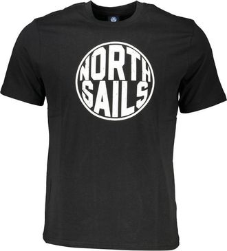 North Sails Mens Circle Logo Tee Short Sleeve - Black Cotton - Size X-Large