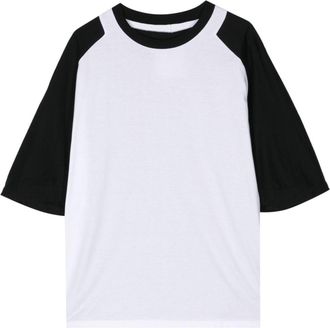 Fumito Ganryu two-tone cotton T-shirt - men - Cotton - 2 - White