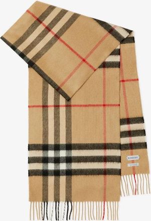 Burberry Checked Cashmere Scarf - Beige