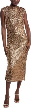 Anne Klein Draped Sequin Midi Dress