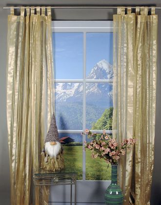 HOSSNER - ART OF HOME DECO Gardine »Walensee« Schlaufen 1 Stk. tlg. Schlaufenschal im zeitlosen Design