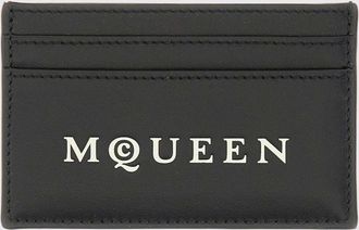 Alexander McQueen Portacarte di credito McQueen in pelle