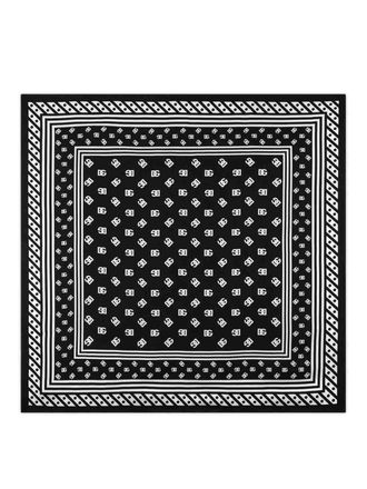 Dolce & Gabbana Scarf With All-Over Dg Logo Print