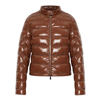Moncler Dames, Jassen, Bruin, Maat: XL Polyamide