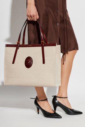 Versace Rivi&egrave;re Large Shopper Bag, Womens, Cream