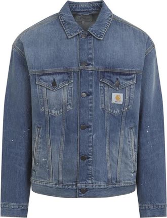 Carhartt Work in Progress Helston Jacket - Heren - Spijkerjassen - Blauw - S - Katoen - Jassen