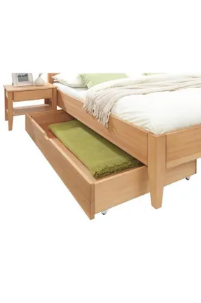 Linea Natura Bettkasten, Buchefarben, Holz, Buche, massiv, 150x21x80 cm, Schlafzimmer, Betten, Bettgestelle- Einzelteile, Bettk&auml;sten