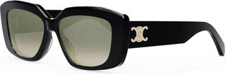 Celine Triomphe Brown Gradient Rectangular Ladies Sunglasses CL40216U 01F 55