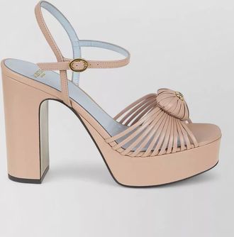 Valentino Garavani leather heart coeur royal block heel sandals