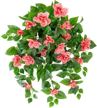 Nearly Natural 24In Uv-Resistant Artificial Azalea Hanging Plant (Indoor/Outdoor) - Set Of 3