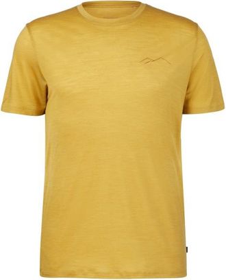 Stoic MerinoChill MMXX. G&ouml;teborg Print Tee Merinoshirt f&uuml;r Herren | beige/gelb