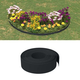 Berkfield Home Garden Edgings 4 pcs Black 10 m 15 cm Polyethylene