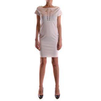 Pinko Witte Effen Korte Mouw Jurk - Dames - Korte kleedjes - Wit - L - Kleedjes
