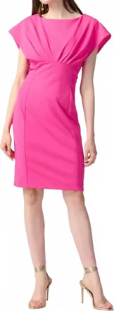 Joseph Ribkoff Boat Neck Sheath Dress In Ultra Pink