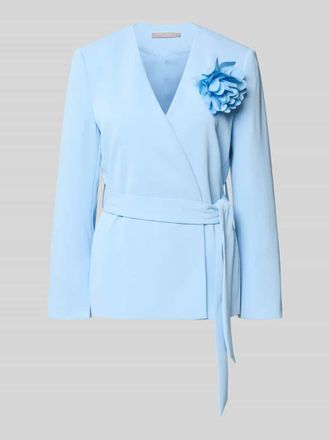 Christian Berg Cocktail Blazer mit Tailleng&uuml;rtel in Sky, Gr&ouml;&szlig;e 32