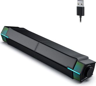 OEM Altavoces Para Pc Con Alimentaci&oacute;n Usb, Altavoces Rgb De Colores Con Bot&oacute;n De Interruptor, Altavoces Negros Para Computadora