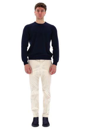 Barba Wool-Cashmere Crewneck Sweater