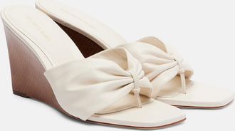 Veronica Beard Leather wedge sandals