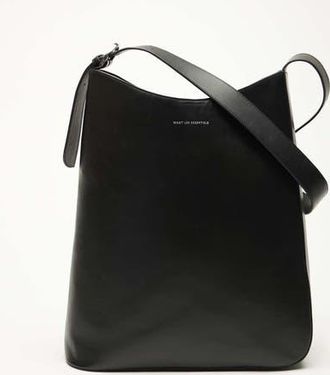 Want Les Essentiels Arch XL Smooth Leather Shoulder Bag in Black at Nordstrom