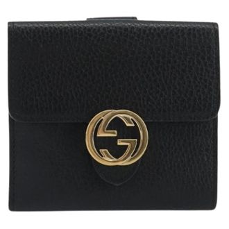 Gucci Pre-owned Wallet - Dames - Pre-owned - Zwart - Maat: ONE Size Leer