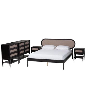 Baxton Studio Shirin Mid-Century Queen 5Pc Bedroom Set