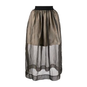 Uma Wang Midi Skirts, female, Gray, Size: L Midi Skirt