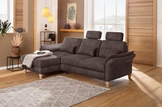 HOME AFFAIRE Ecksofa »Palace L-Form« incl. Sitztiefenverstellung, wahlweise mit Bettfunktion und Stauraum