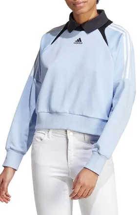 adidas Originals Sportswear Express Sweatshirt in Blue Dawn/Black/White at Nordstrom, Size Small