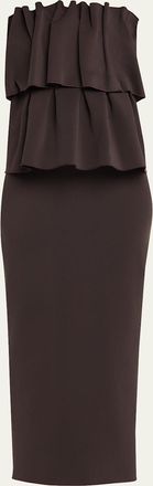 House of Dagmar Sculpted Strapless Midi Dress