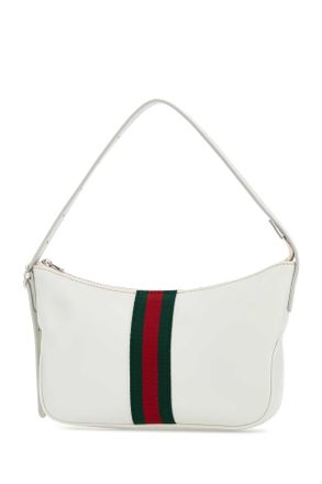 Gucci Mens White Leather Small Lunetta Shoulder Bag Whitebamboovrv Borse A Mano