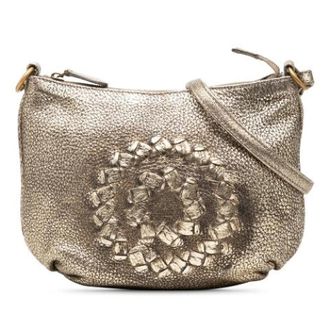 Bottega Veneta Pre-owned Cross Body Bags, female, Brown, Size: ONE SIZE Pre-owned Woven Shoulder Bag