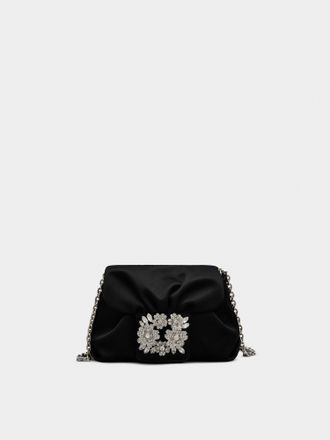 Roger Vivier Efflorescence Micro Clutch in satin