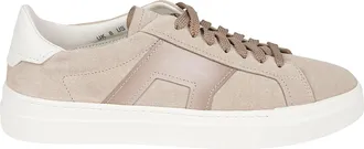 Santoni Dbs Double Buckle Calf Leather Sneakers
