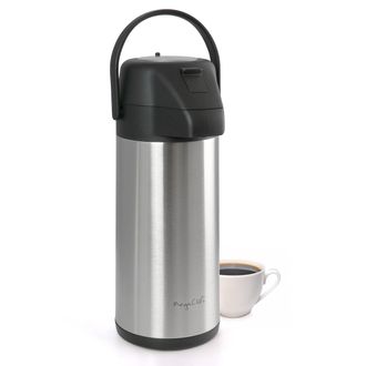 MegaChef 3.17 Quart Stainless Steel Vacuum Body Pump Cap Air Pot