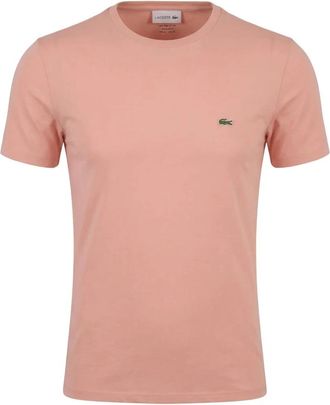 Lacoste Pima Cotton T-Shirt - Heren - T-shirts - Roze - M - Katoen - Tops