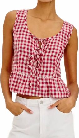 Ramy Brook Jonah Sleeveless Top In Picnic Check
