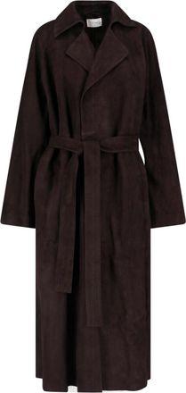 The Row Cappotto In Suede Solana