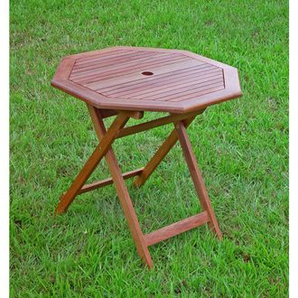 International Caravan Inc Acacia Octagonal Folding Table